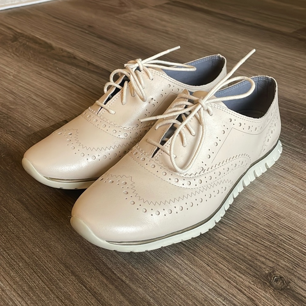 Cole Haan ZeroGrand Oxford Sneaker Sole Wingtip light pink Size 7 NWOT